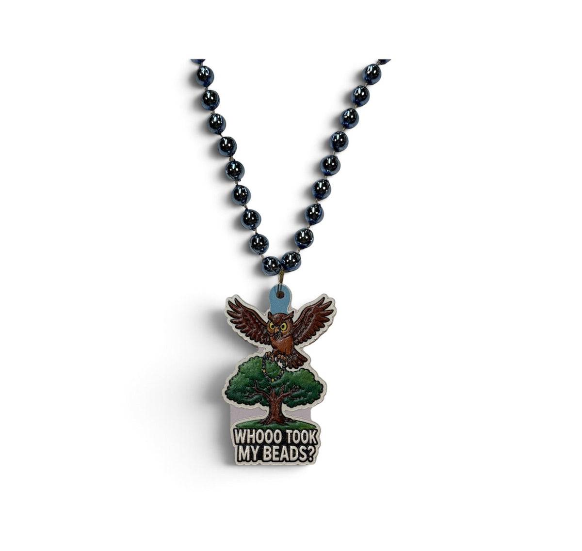 36" Mardi Gras Owl Bead