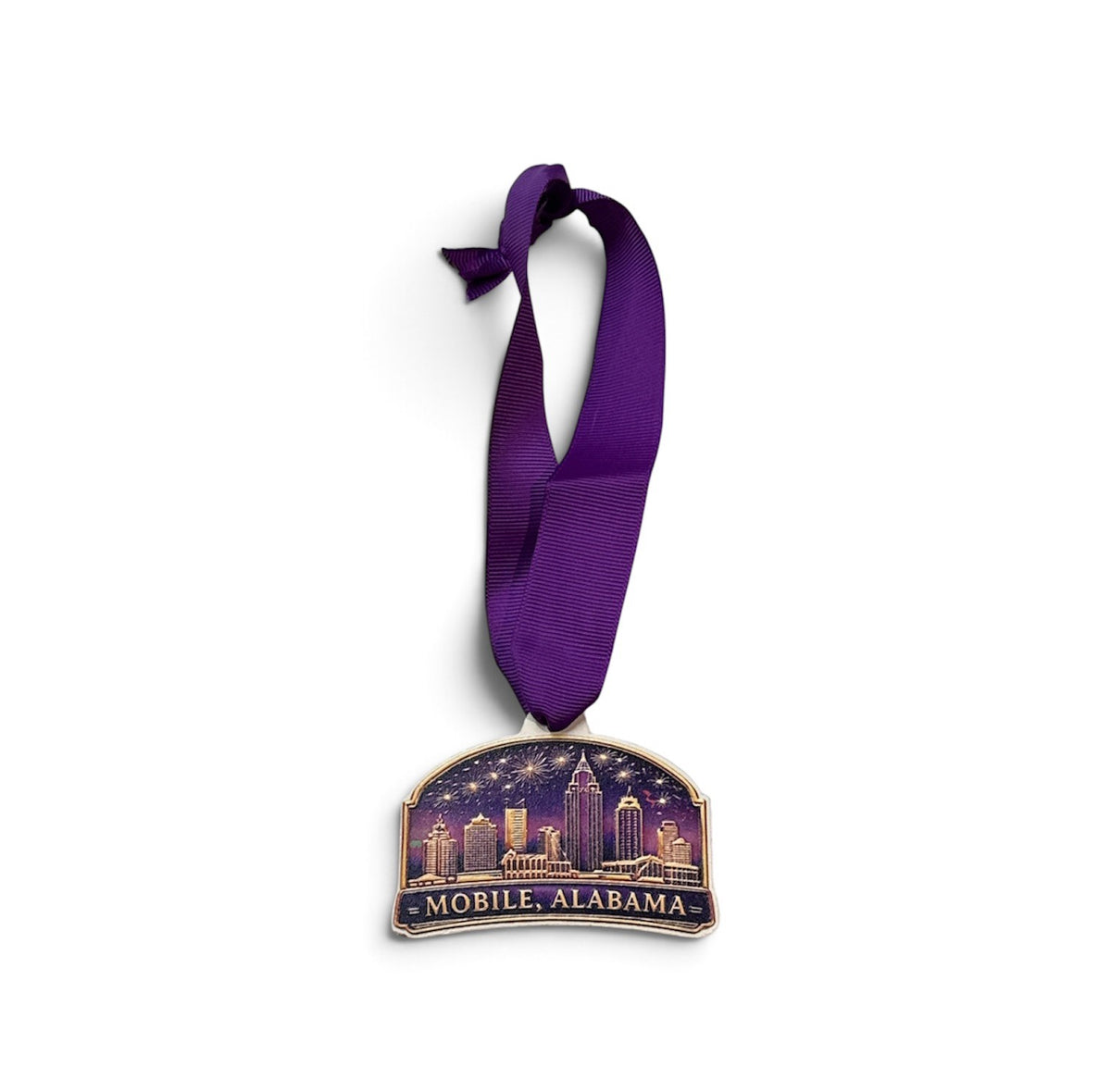 Purple Mobile Skyline Ornament