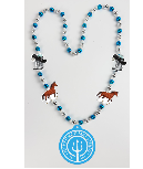 ND 36" 10mm Turquoise&Silver bd pvc