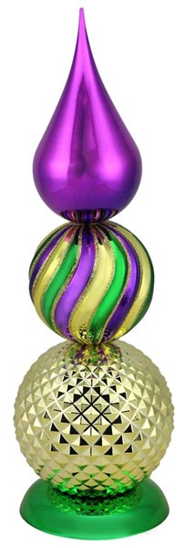14.5" Purple, Green, & Gold Finial Tree