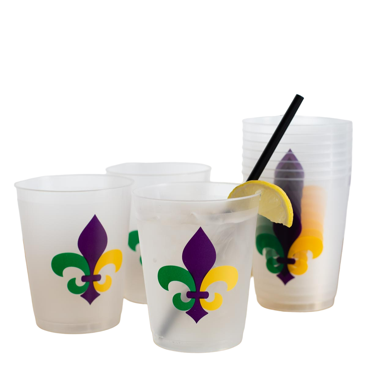 Mardi Gras Fleur Party Cups 16oz