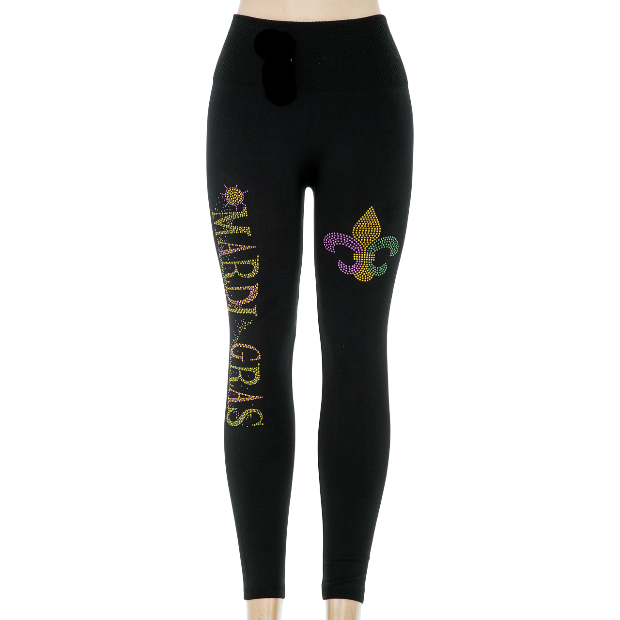 Mardi Gras Rhinestone Leggings