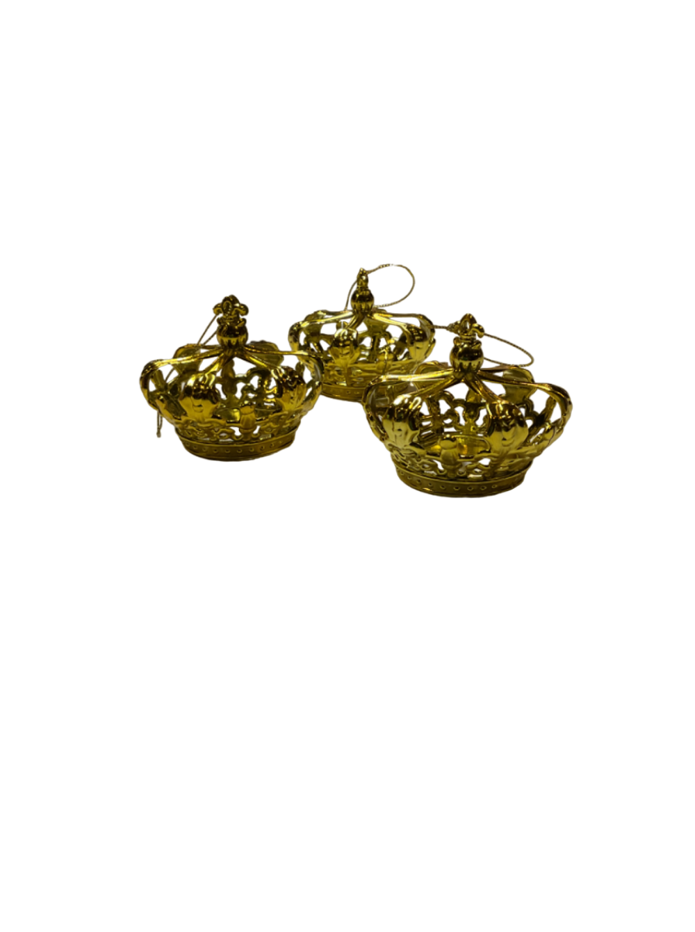 3" Gold Crown Ornament 1dz