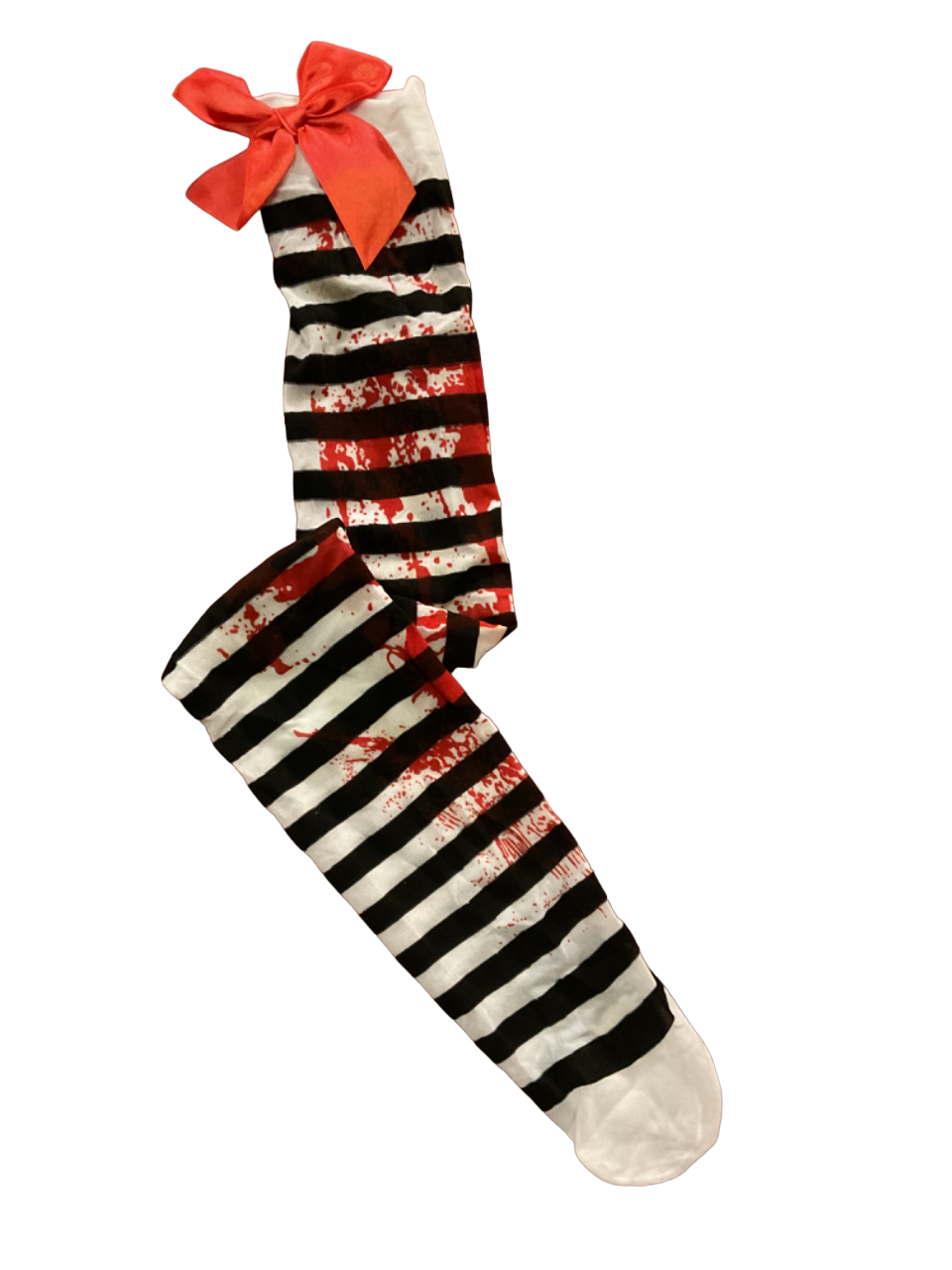 Black and White Stripe Pirate Girl Socks