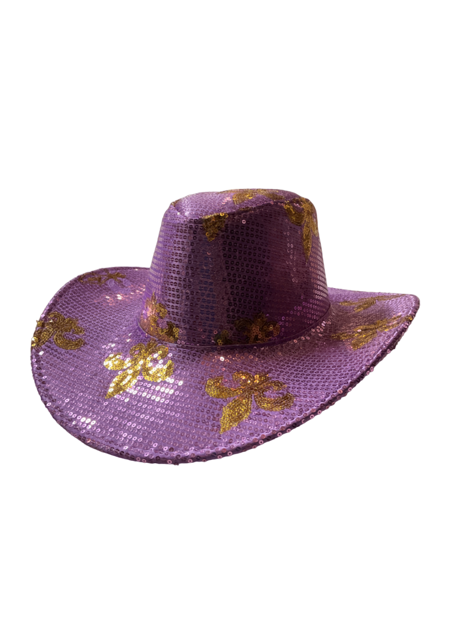 Purple Cowboy Hat W/ Gold FDL