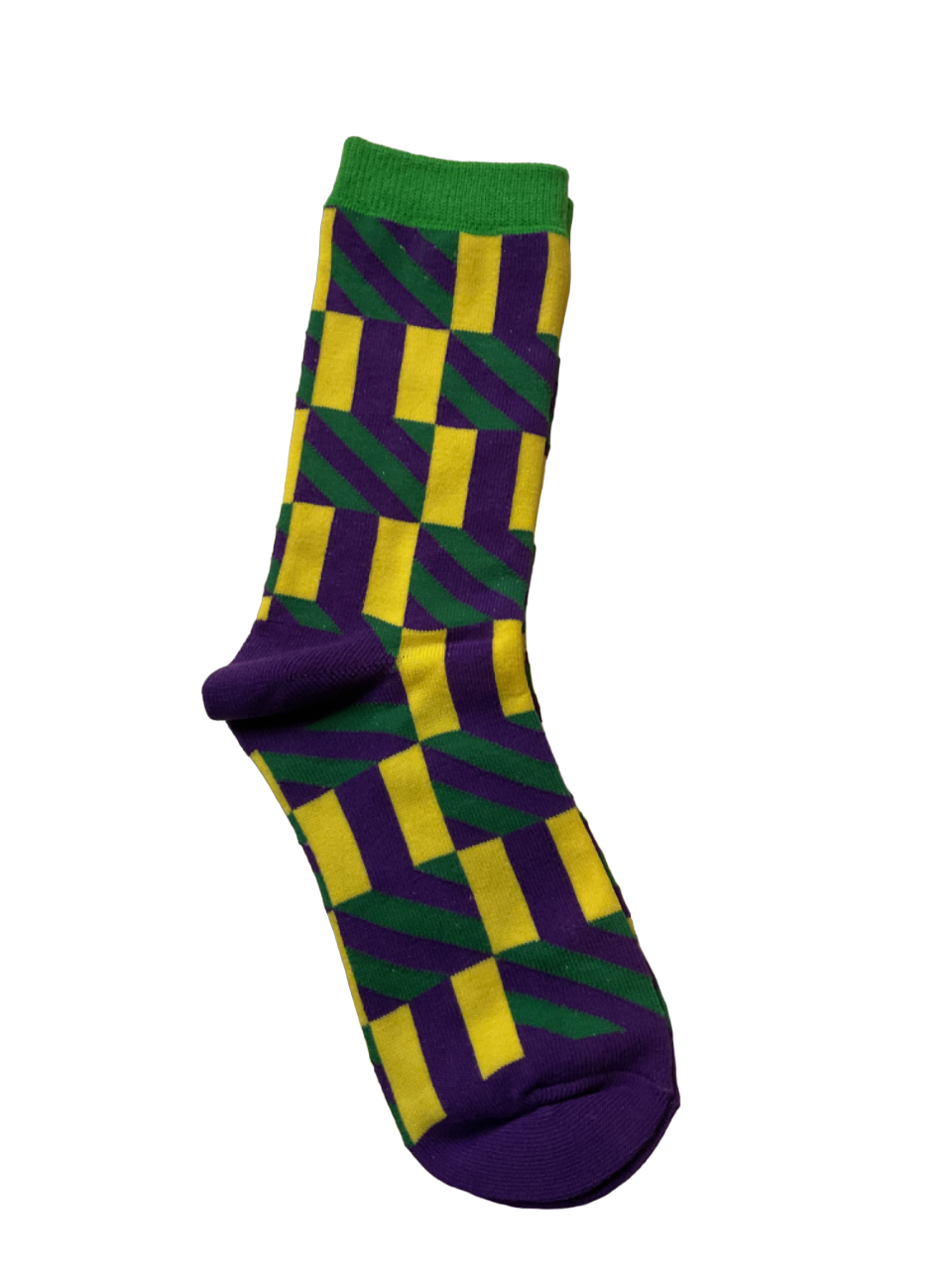 Purple, Green and Gold Square Socks Purple, Green and Gold Square Socks