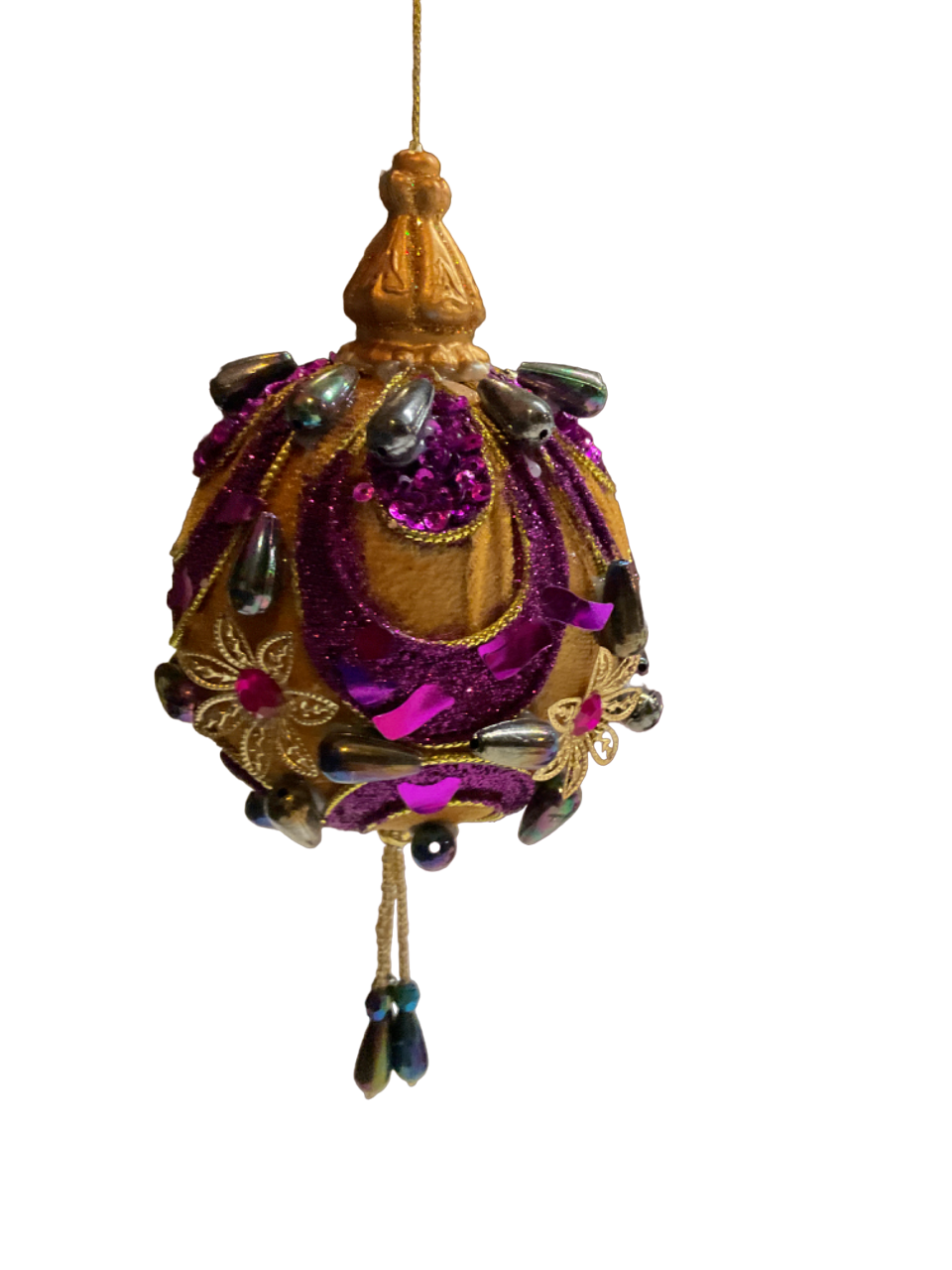 80mm Purple Ornament w/ Jewel