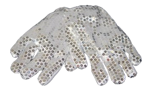 Light Up Silver Sequin Gloves