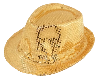 Gold Sequin Fedora Hat