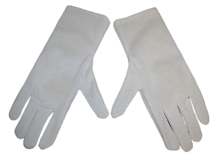 10" Adult Size Nylon Gloves White
