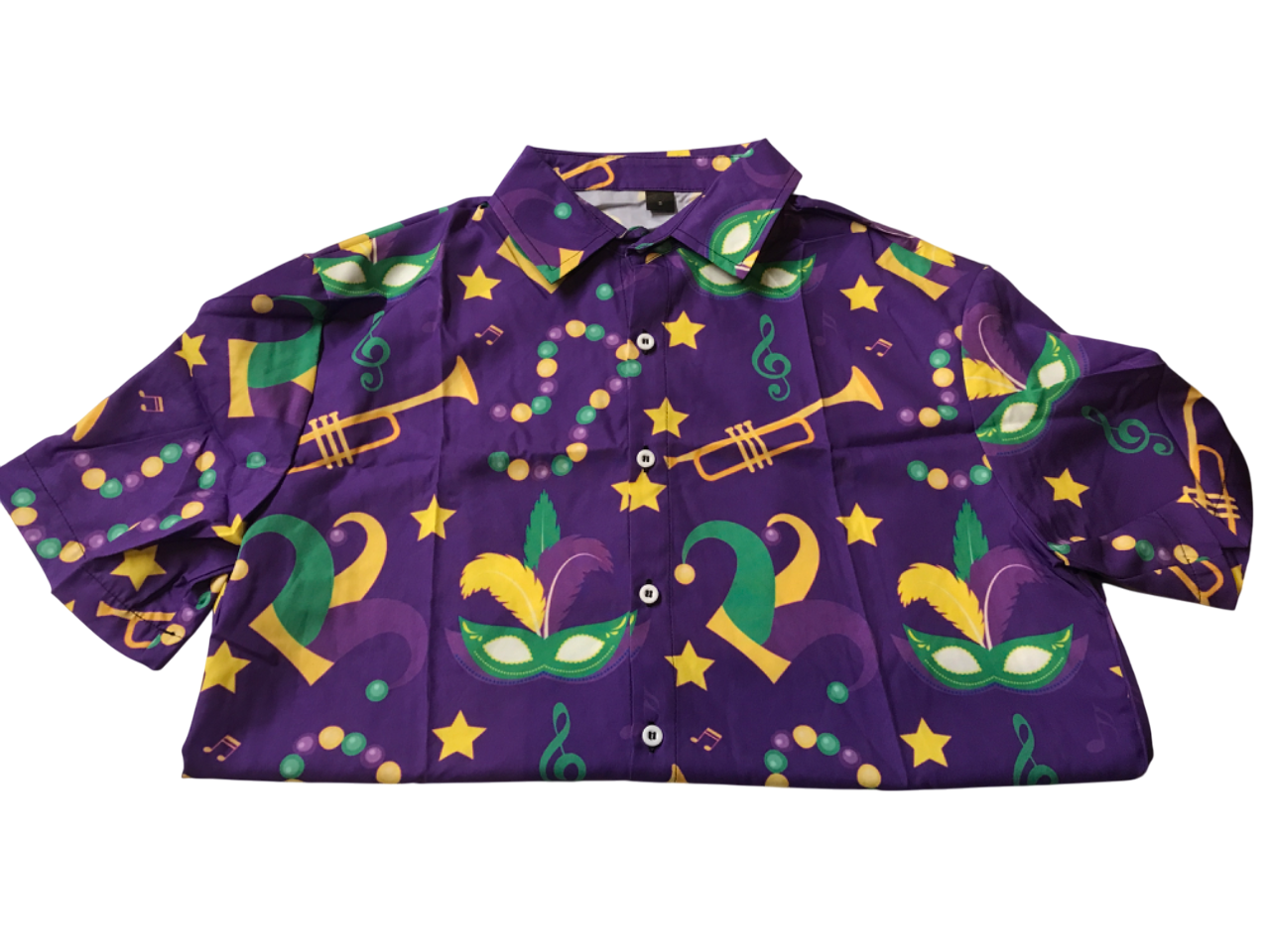 Men's Purple Mardi Gras Shirt