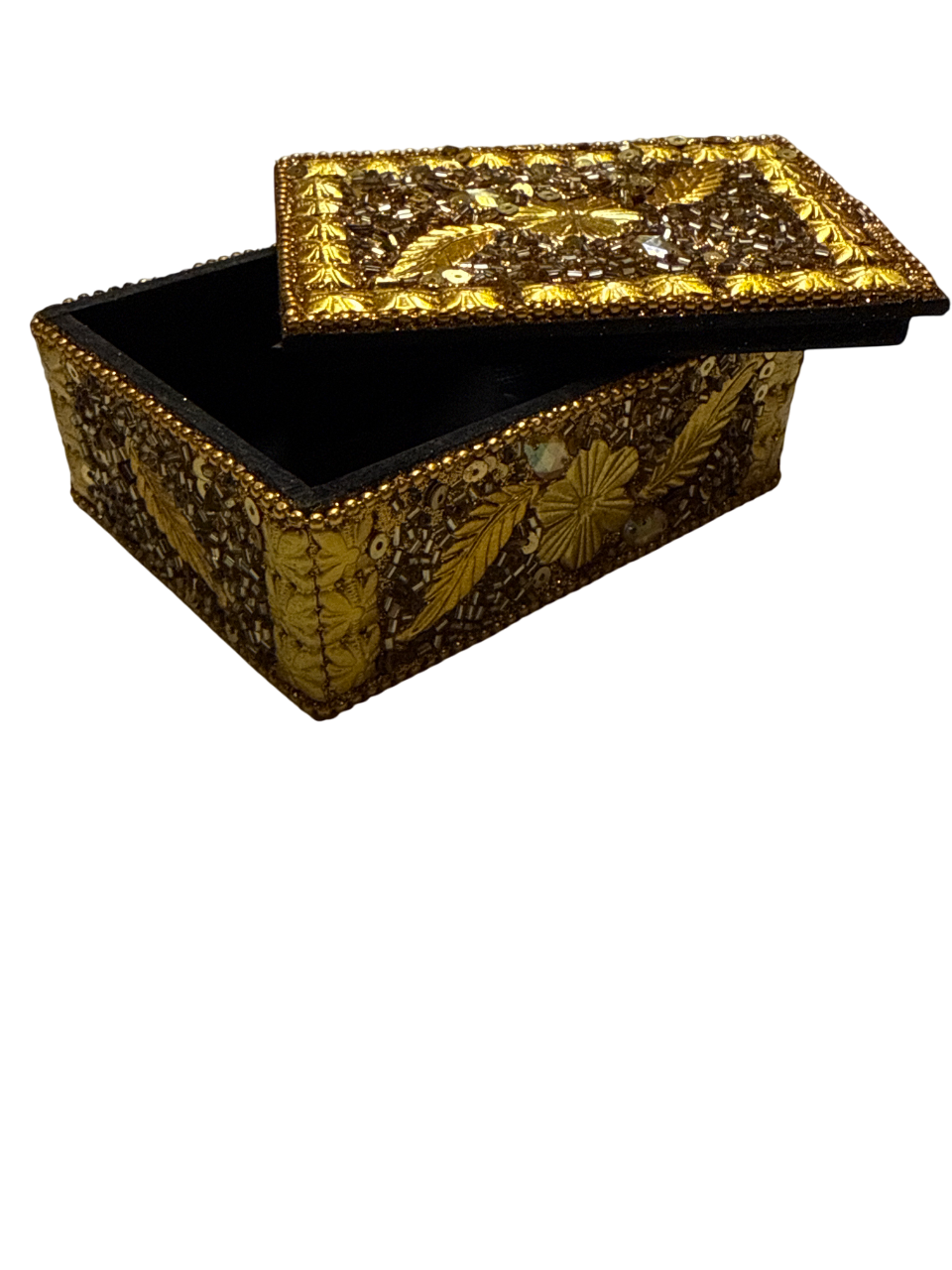 3" x 4" x 1.5" Gold Leaf Box