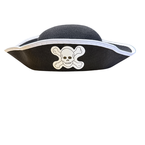 Children's Felt Pirate Hat W/ Skull & Crossbones