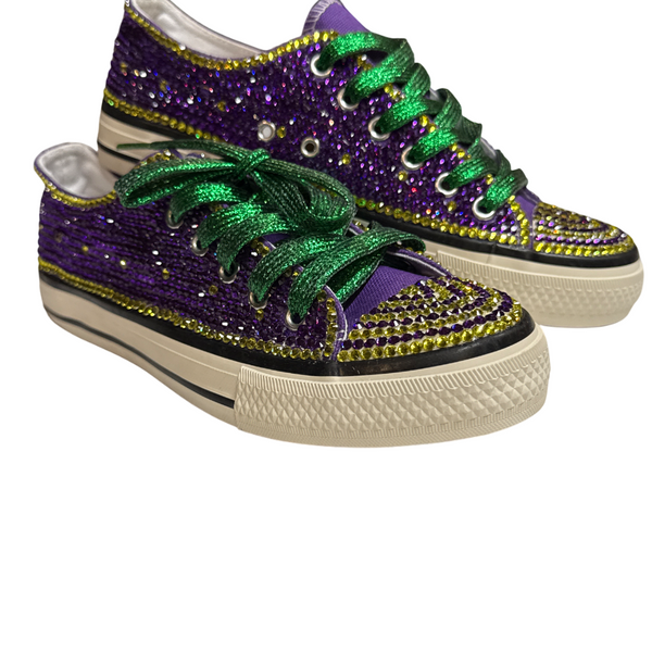Purple, Green, & Gold Stone Sneakers Purple, Green, & Gold Stone Sneakers