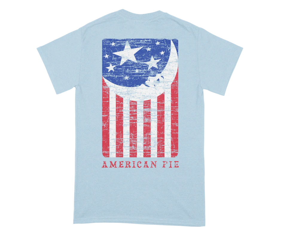 MoonPie Vertical Flag Light Blue Tee