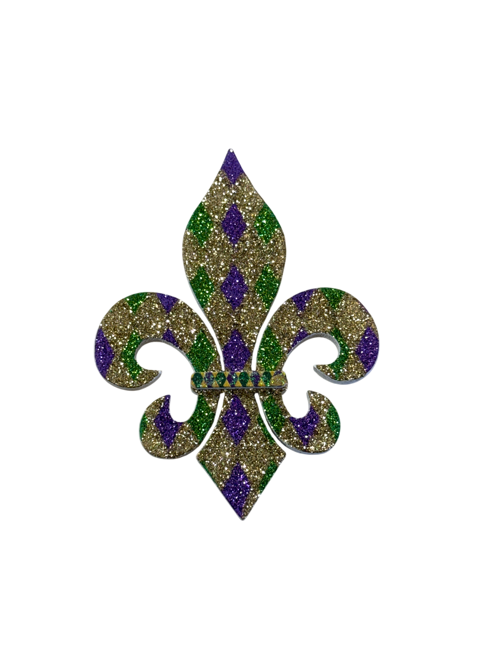 4" Glitter Harlequin Magnet