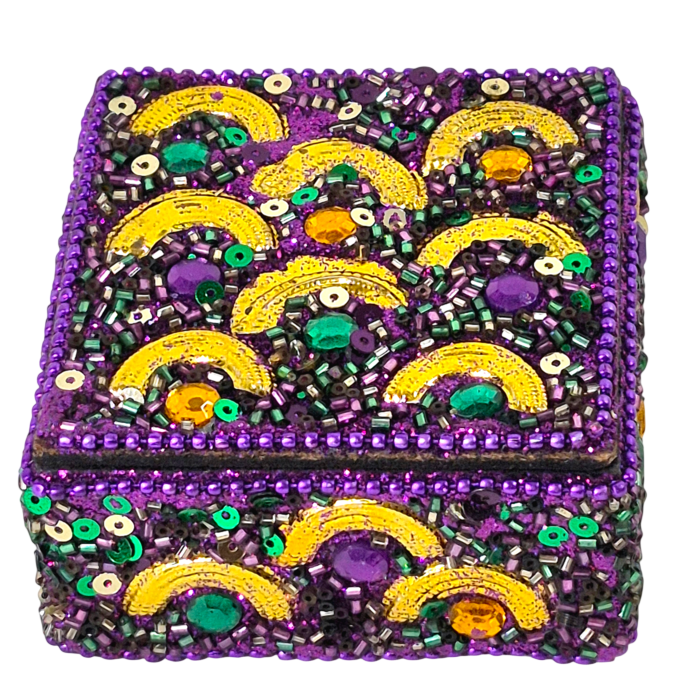 3" Square Box W/ Half Circle Design