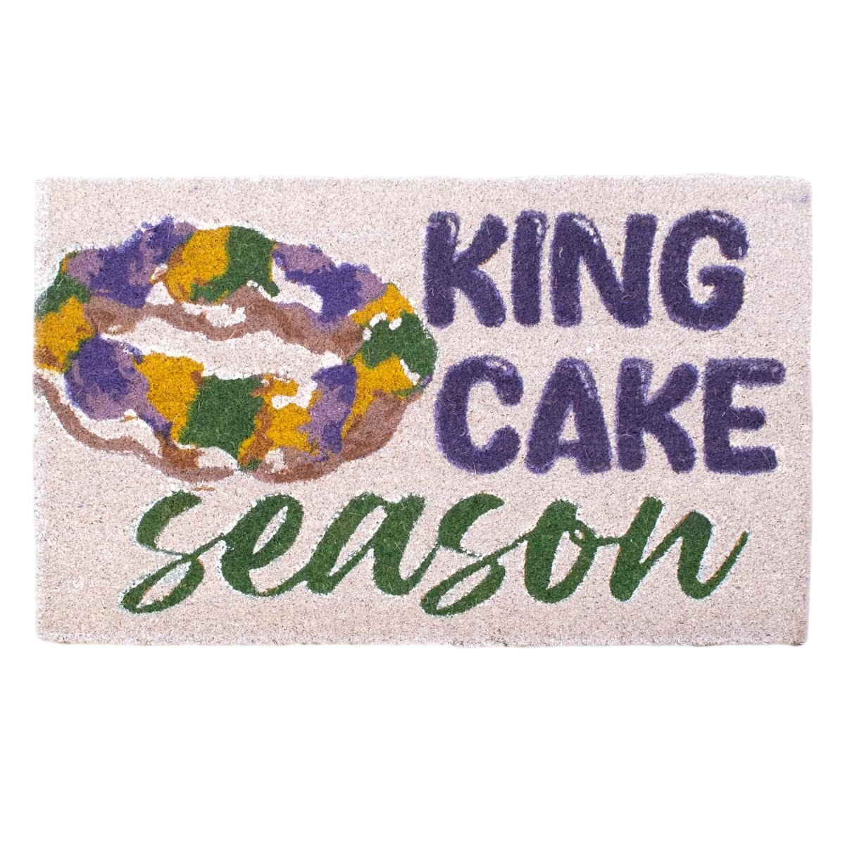 30" x 18" King Cake Season Coir Doormat