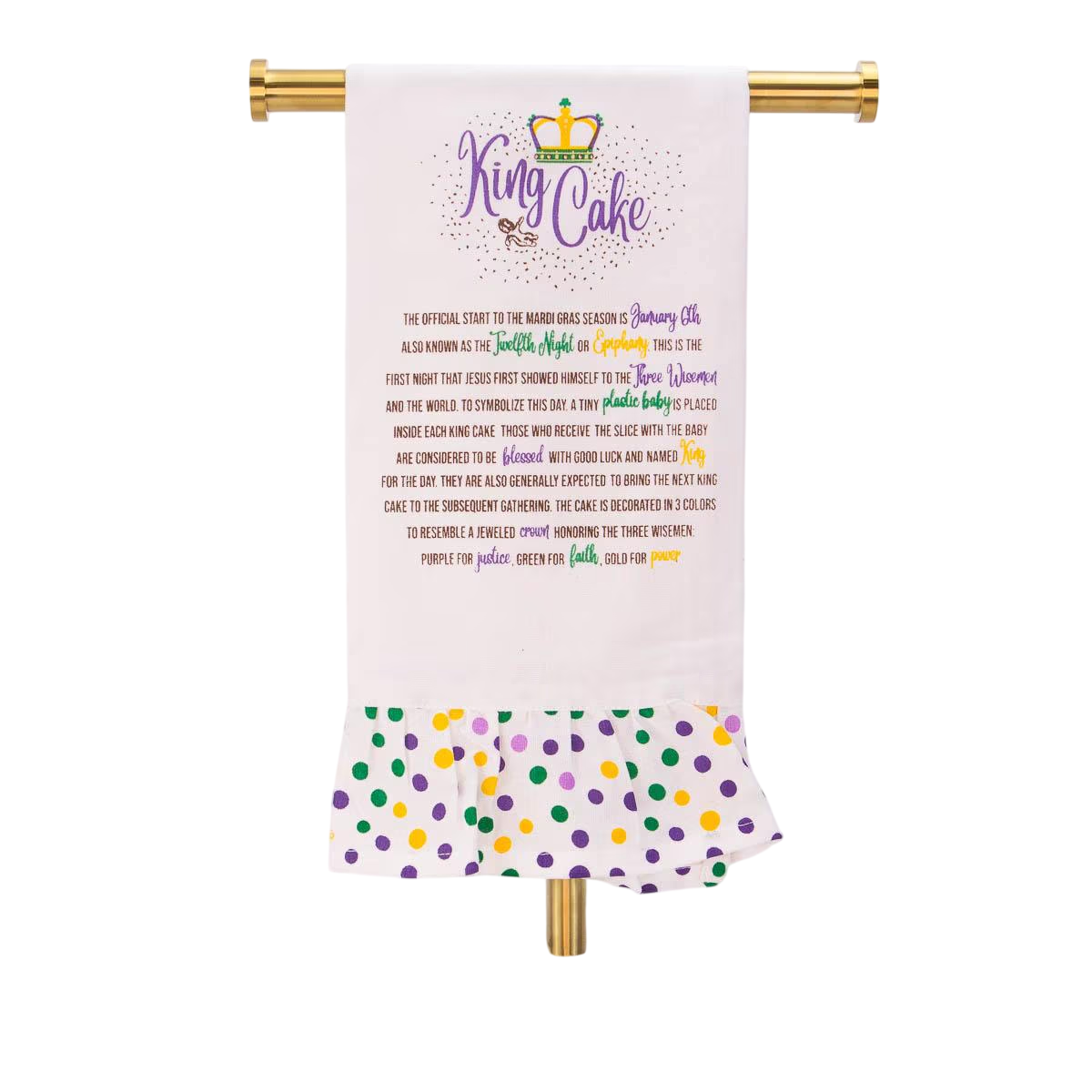 20" x 28" Story of the King Cake Hand Towel