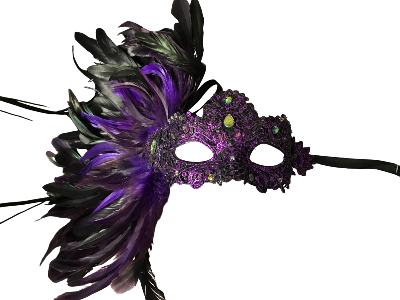 Purple Feather Mask