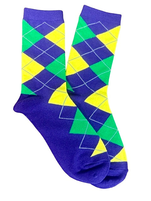 PGG Mardi Gras Argyle Socks