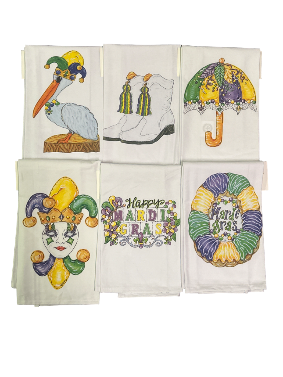 Decorative Mardi Gras Tea Towels