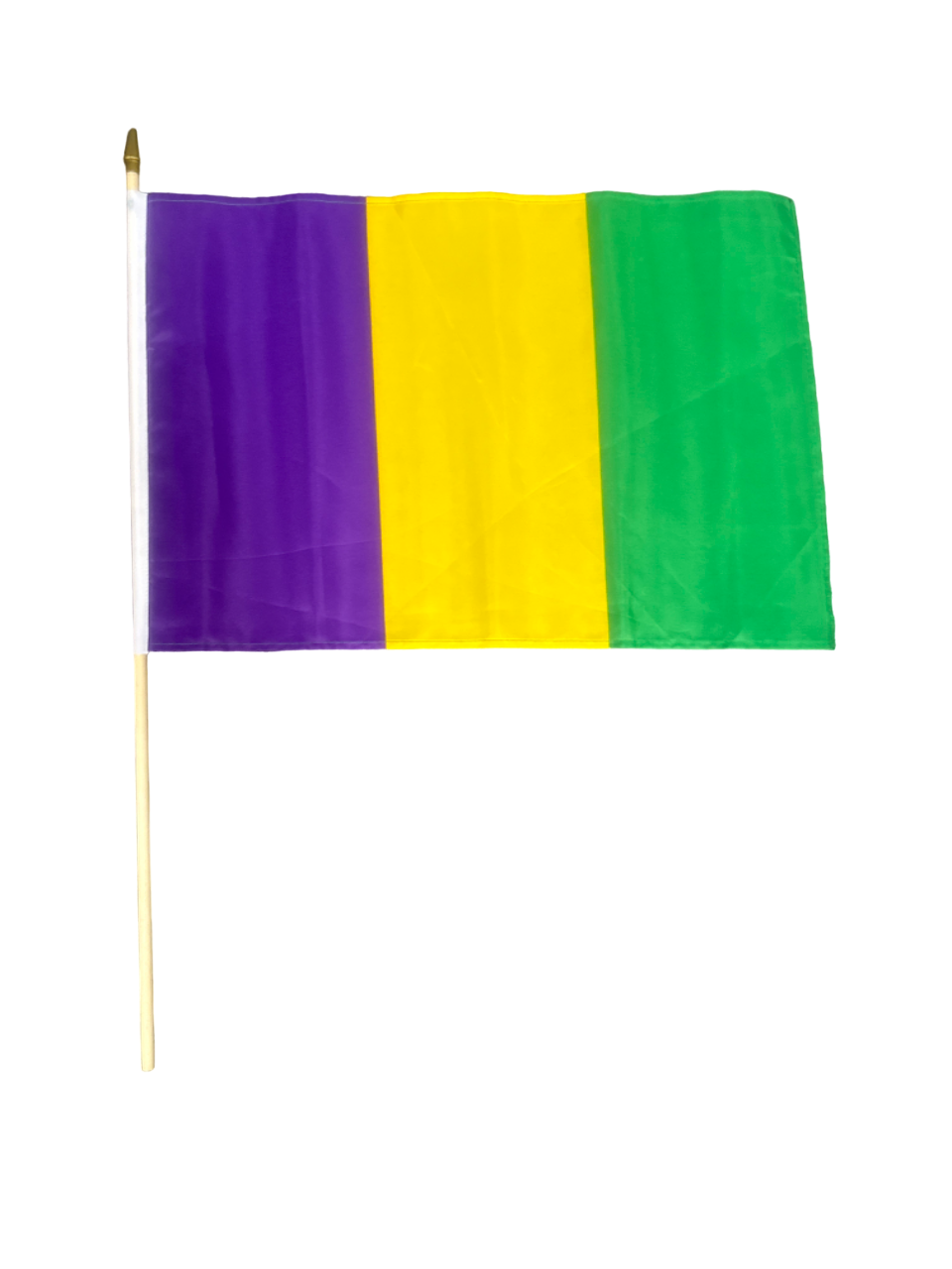 12" x 18" Mardi Gras Stick Flag