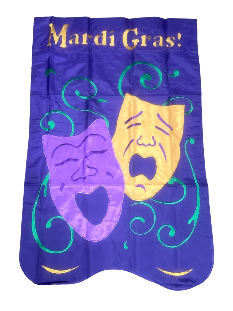 28" x 44" Comedy and Tragedy Flag w/ swirls