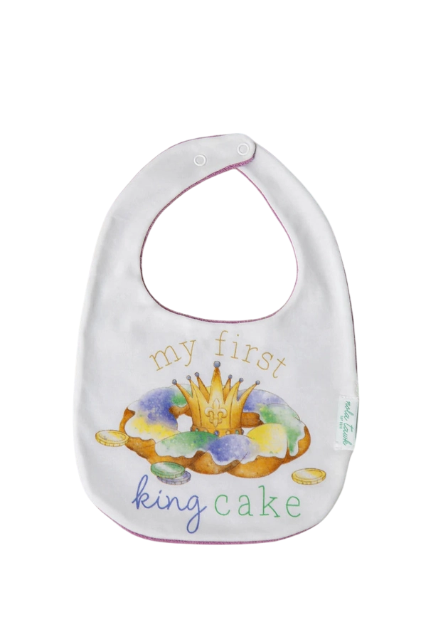 "my first king cake" Cotton Bib