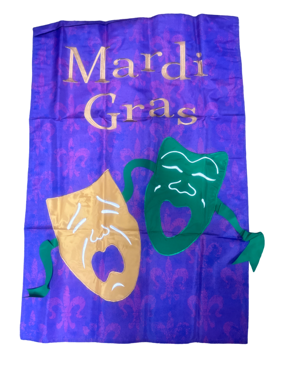 28" x 44" Mardi Gras Comedy and Tragedy Flag