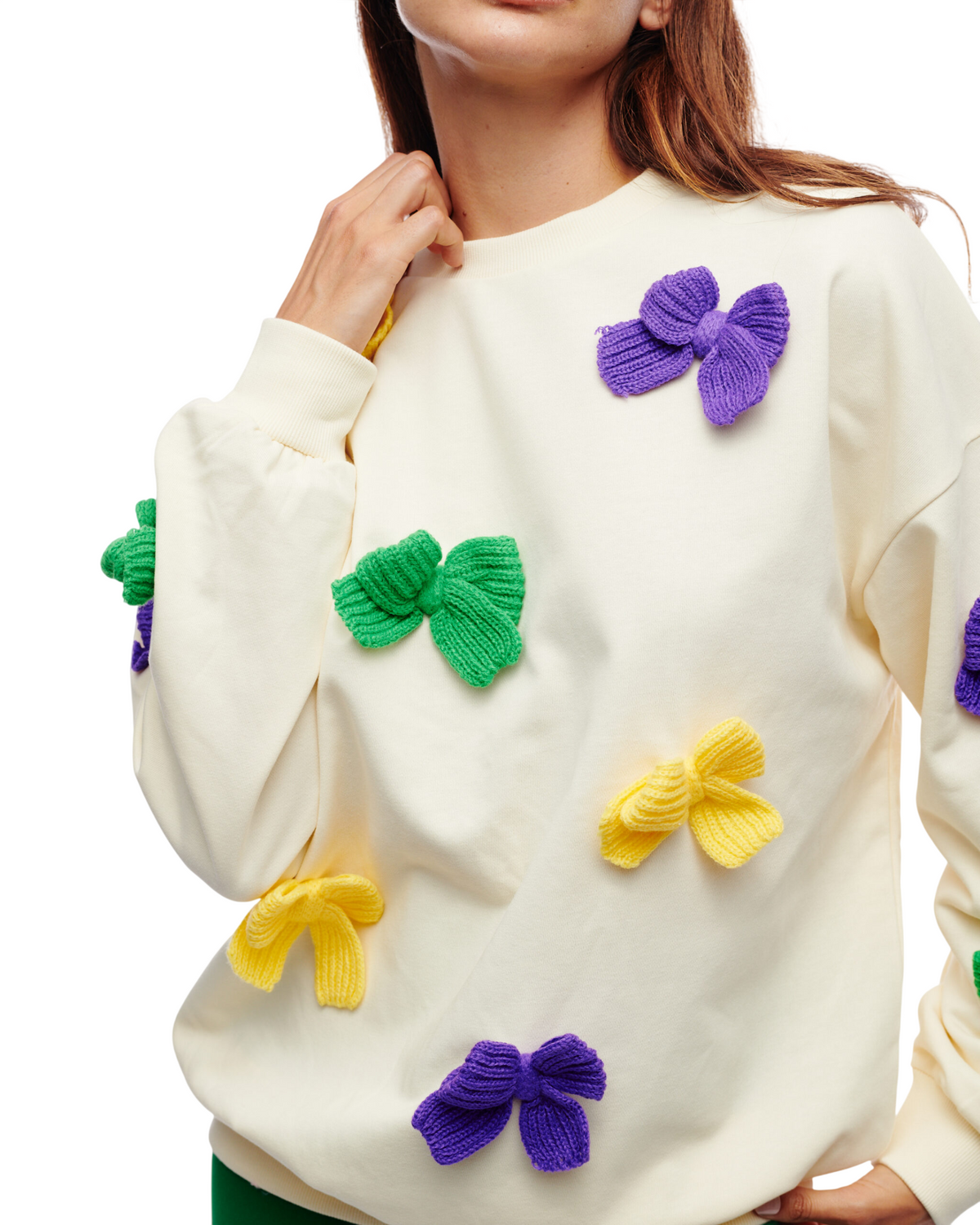 Mardi Gras Bow Long Sleeve