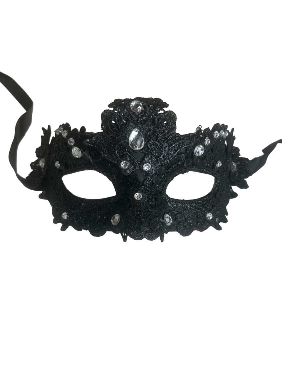 Black Lace Venetian Mask