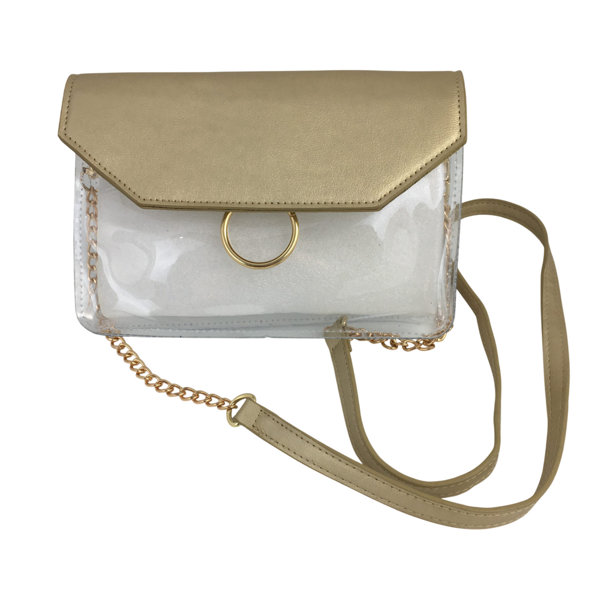 Gold Trim Clear Purse