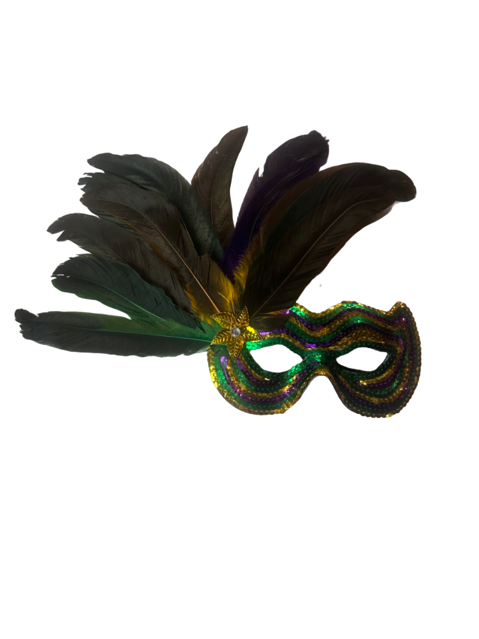 PGG Sequin Feather Mask