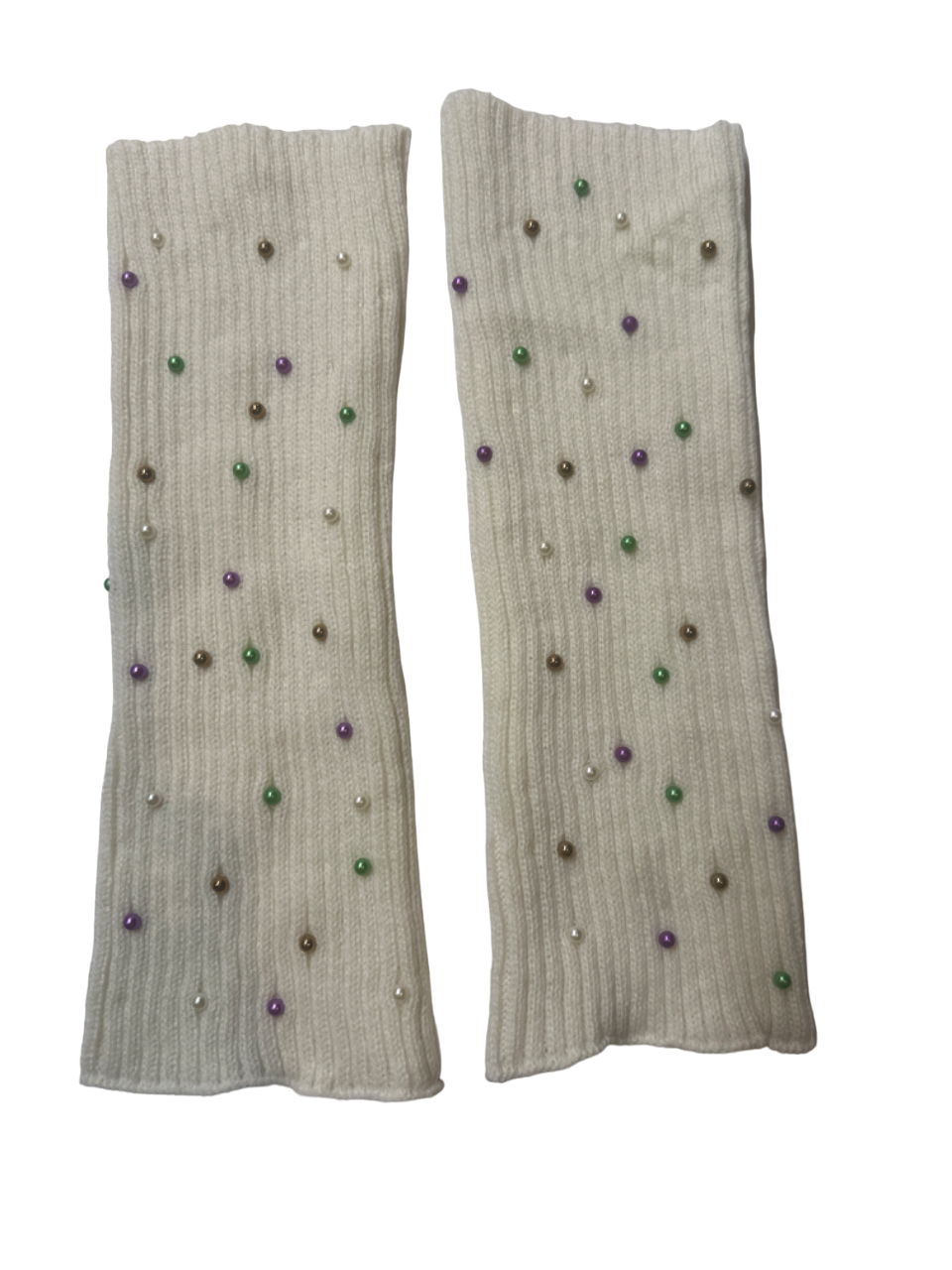 Mardi Gras Pearl Legwarmers