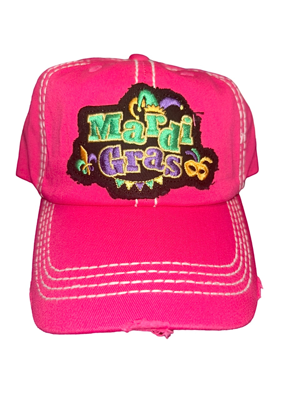 Mardi Gras Hot Pink Vintage Hat
