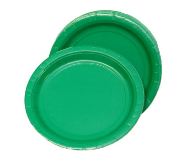 7" Green Plates 20ct
