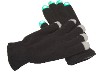 Flashing Black Gloves