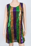 Sequin Stripe Mardi Gras Dress