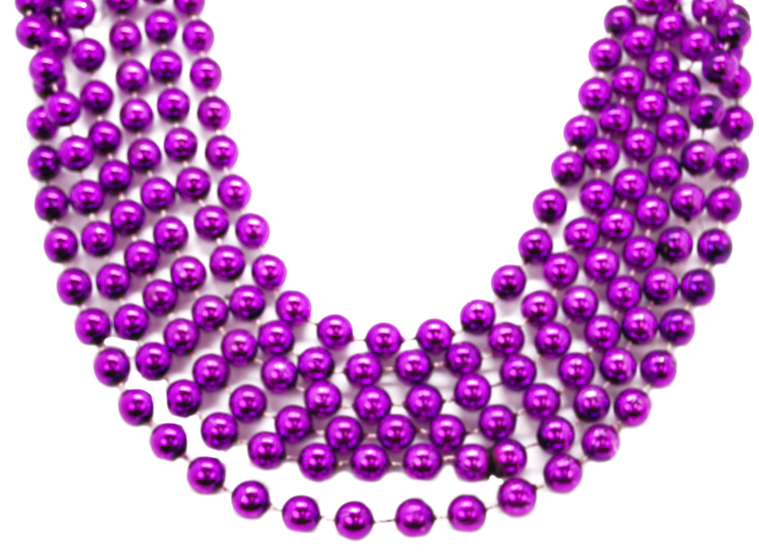 72" 12mm Round Beads Purple