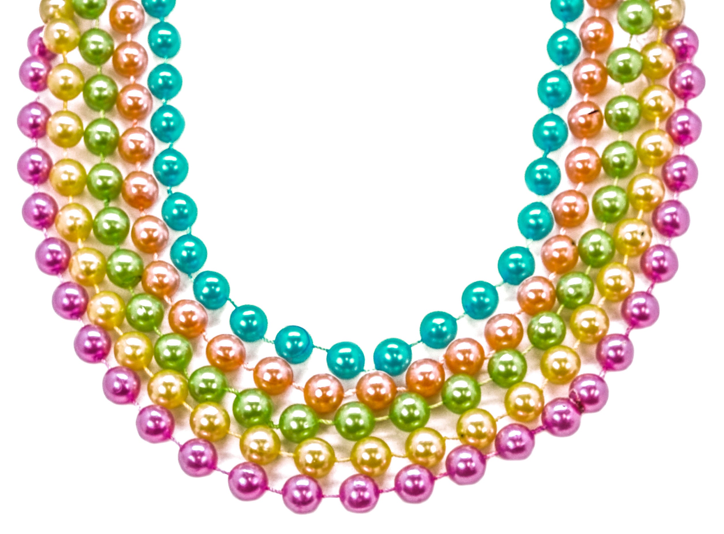 48" 14mm Round Beads Asst Pearls