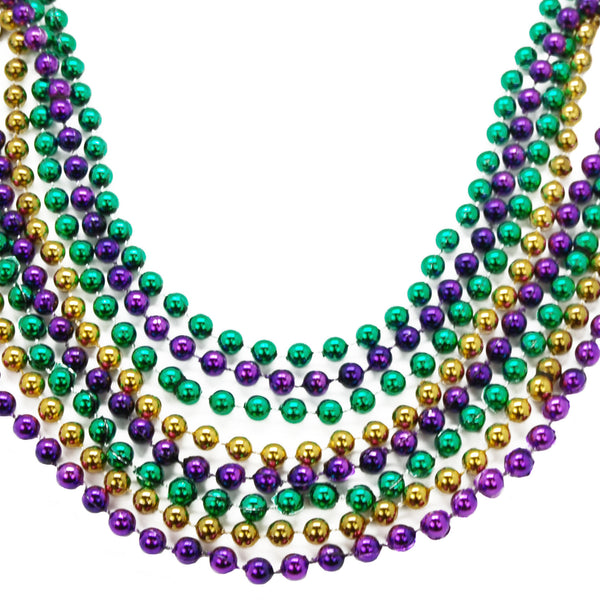 72 18mm Round Beads Purple, Green, and Gold