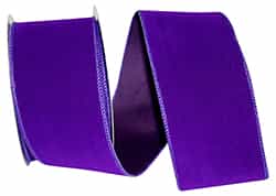 Gold OR Purple Velvet Ribbon 2.5" x 10yds