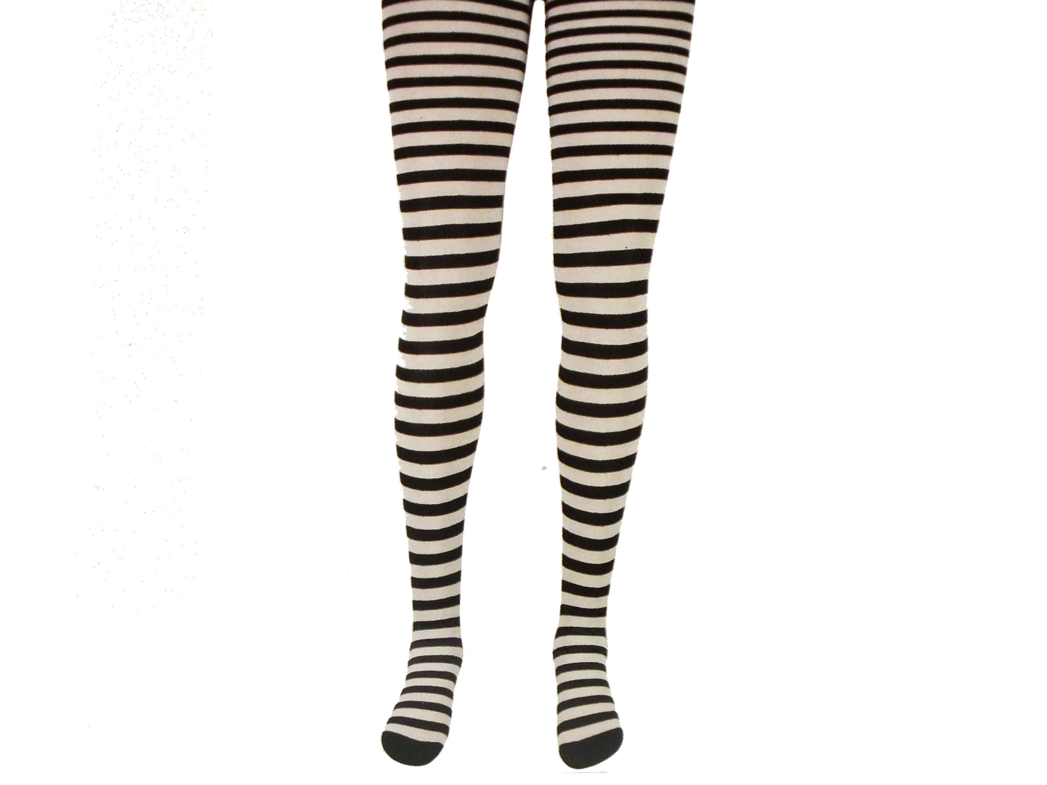 Black and White Striped Stockings