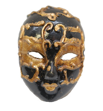 Black and Gold Mask Pin