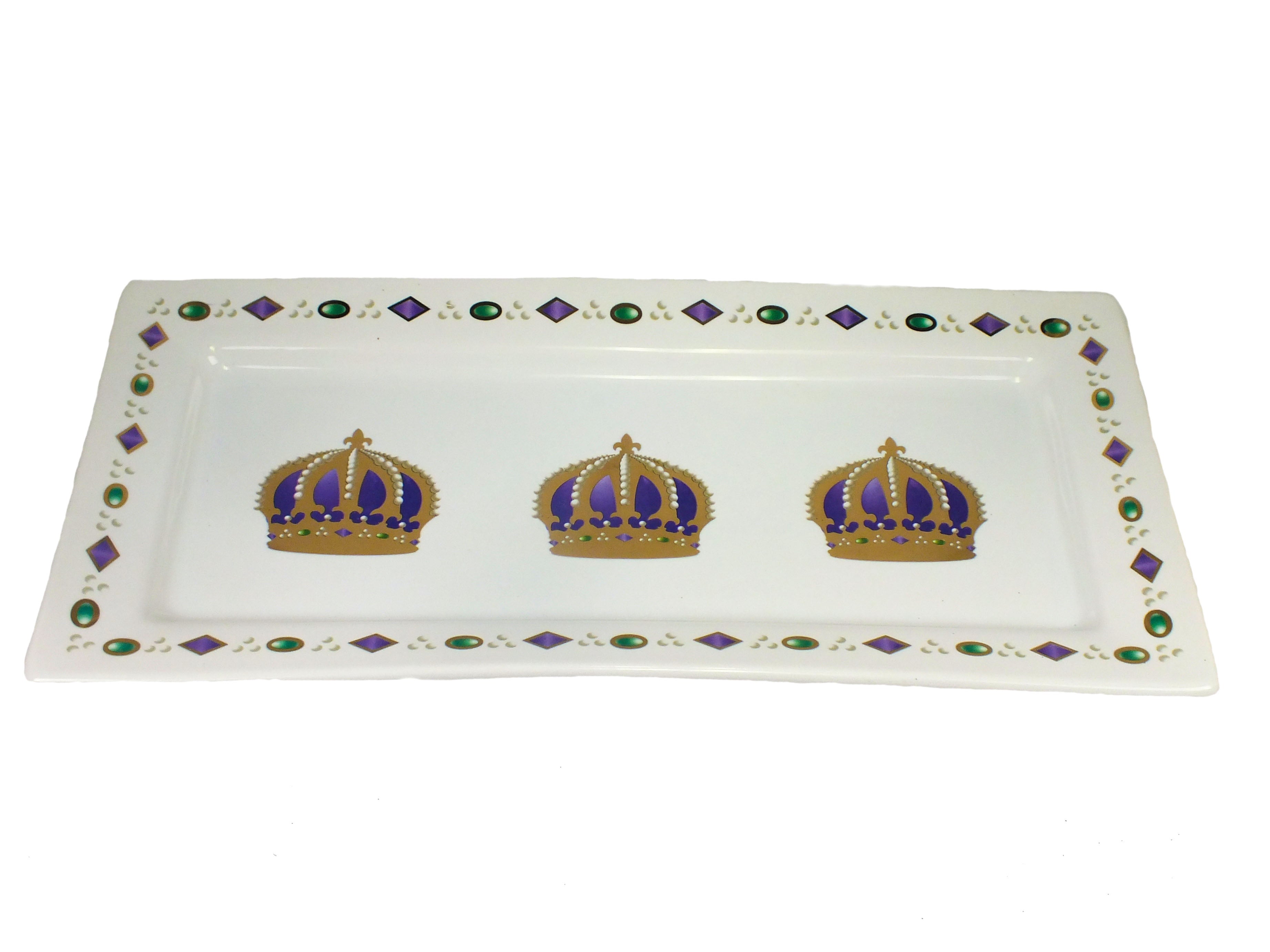 Rectangle Serving Tray with Crowns