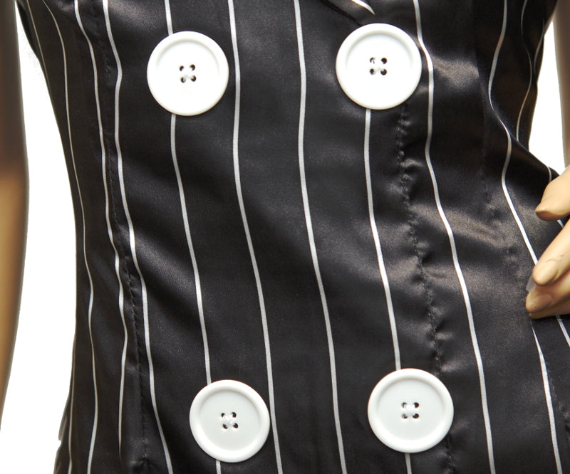 Ladies' Black Pinstripe Gangster Costume |20's Gangster| Halloween