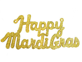 Happy Mardi Gras Sign  