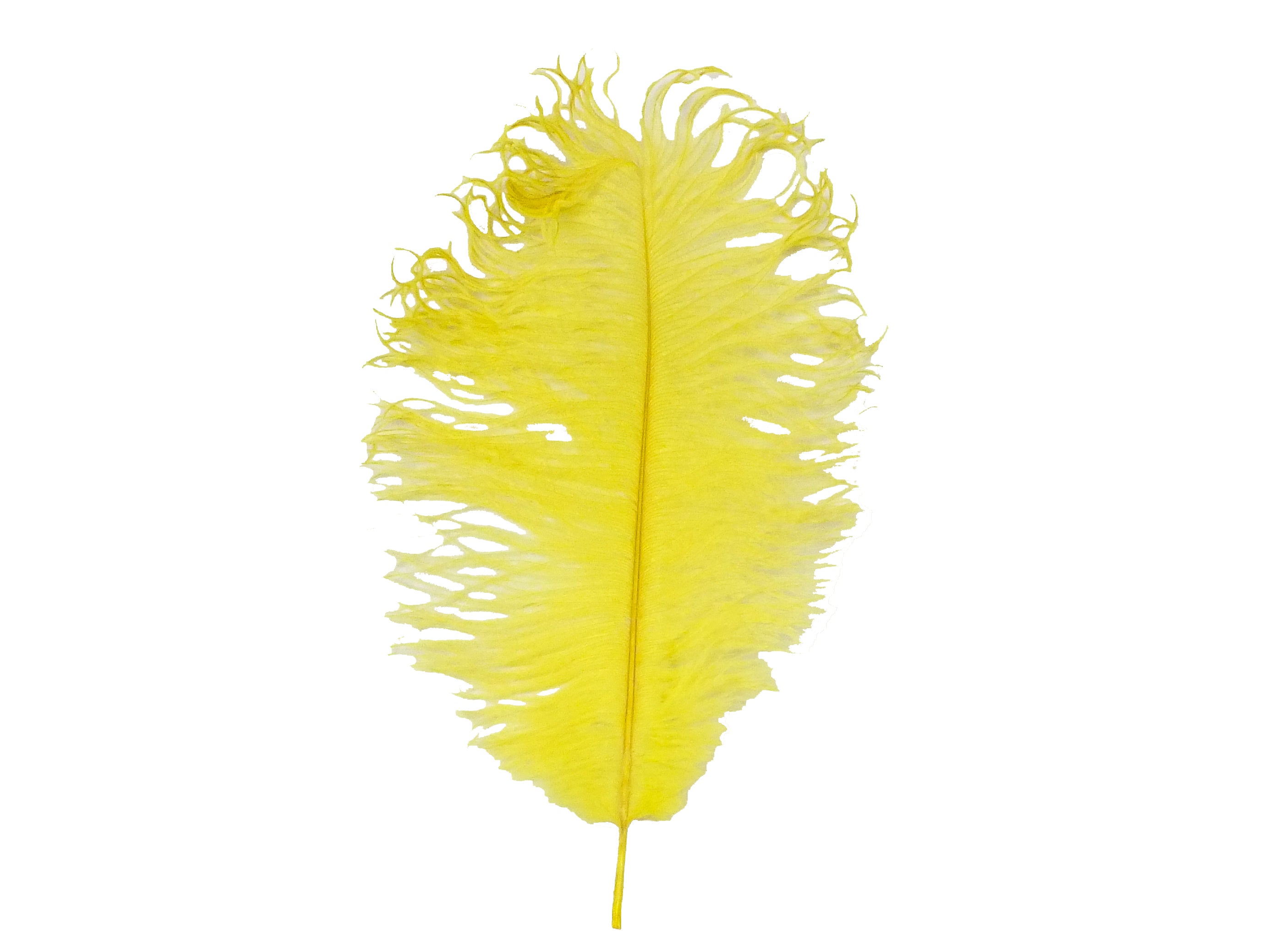 15" Yellow Feather Plume