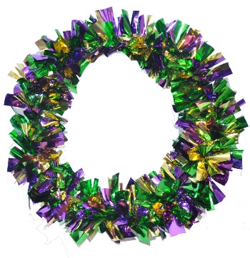 Purple, Green and Gold Foil Wreath